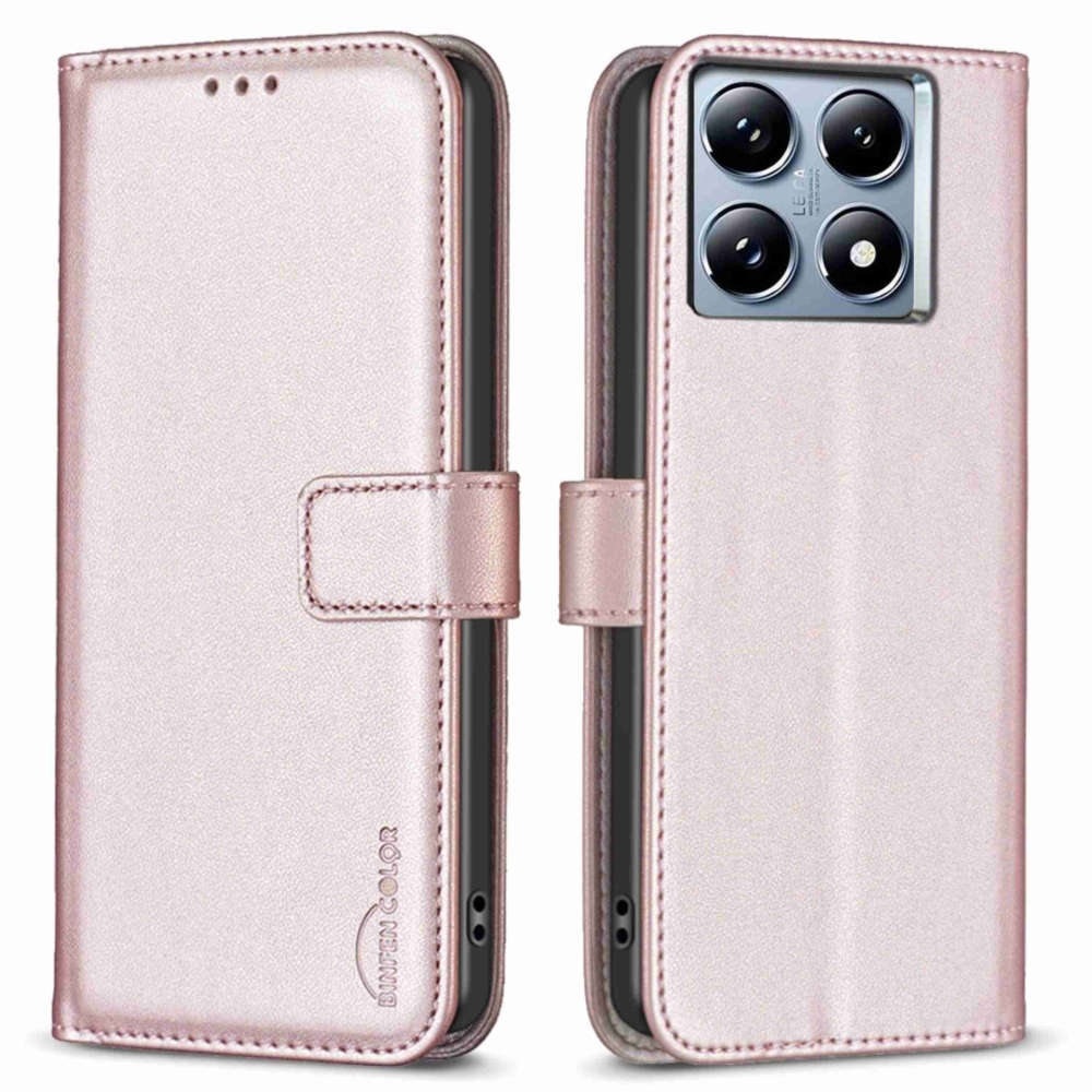BNF könyv tok Xiaomi 14T-hez - rózsaarany