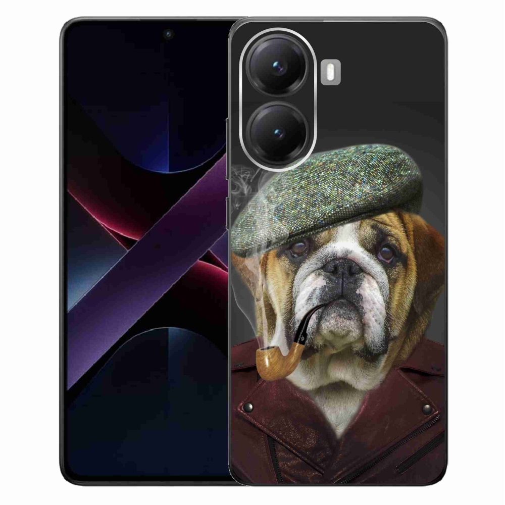 Gél borítás mmCase a Xiaomi Poco X7 Pro 5G számára - kutya csővel