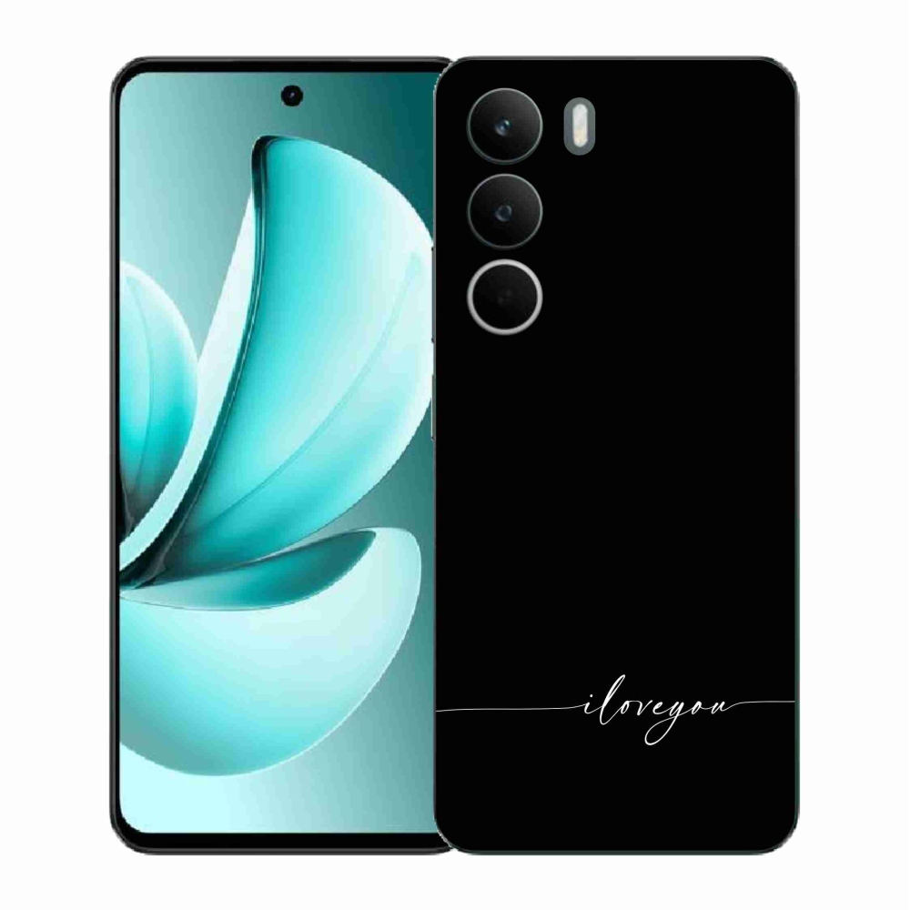 Gél borító mmCase a Realme C71 készülékhez - Szeretlek fekete háttérrel