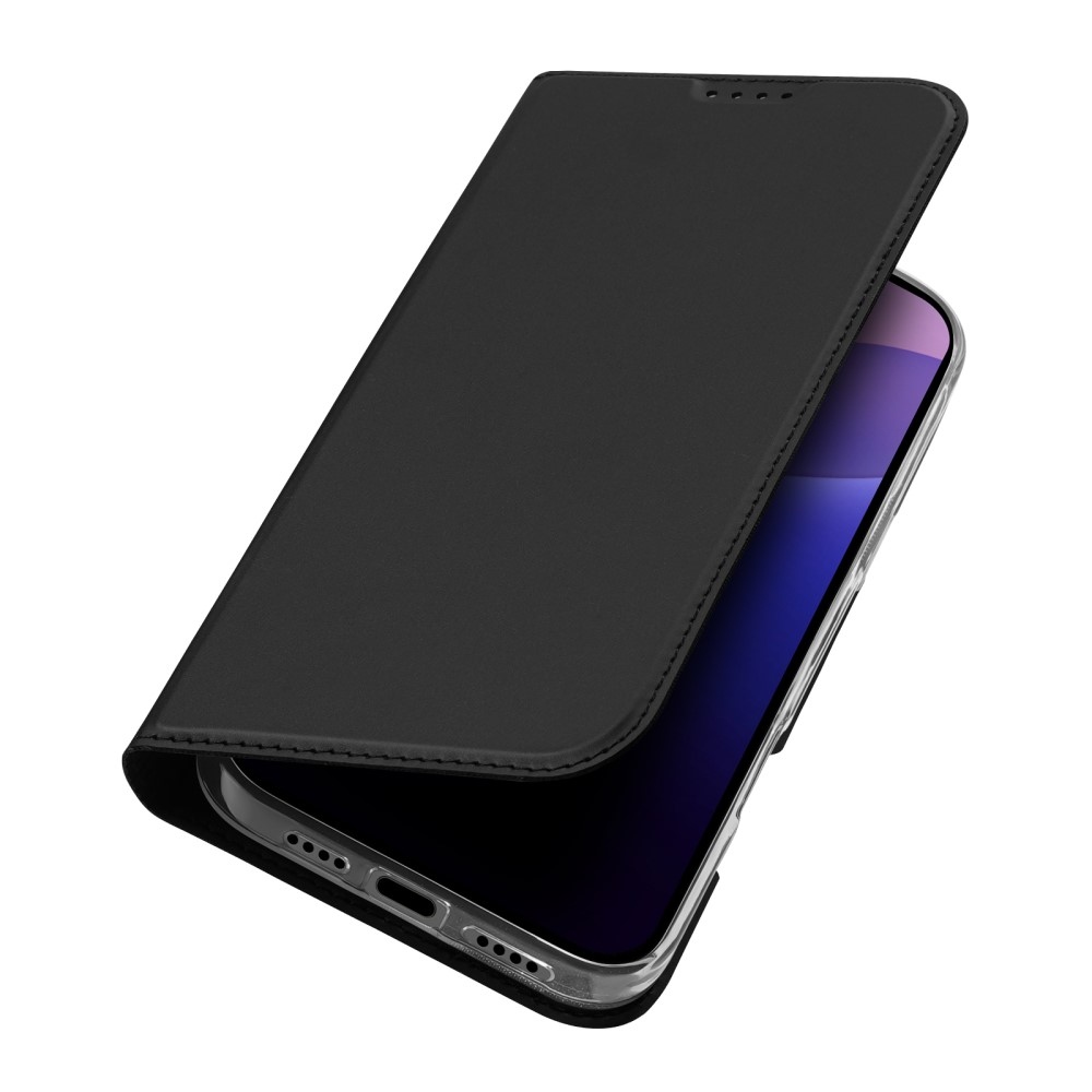 DUX könyvtáska iPhone 16 Pro Max készülékhez - fekete