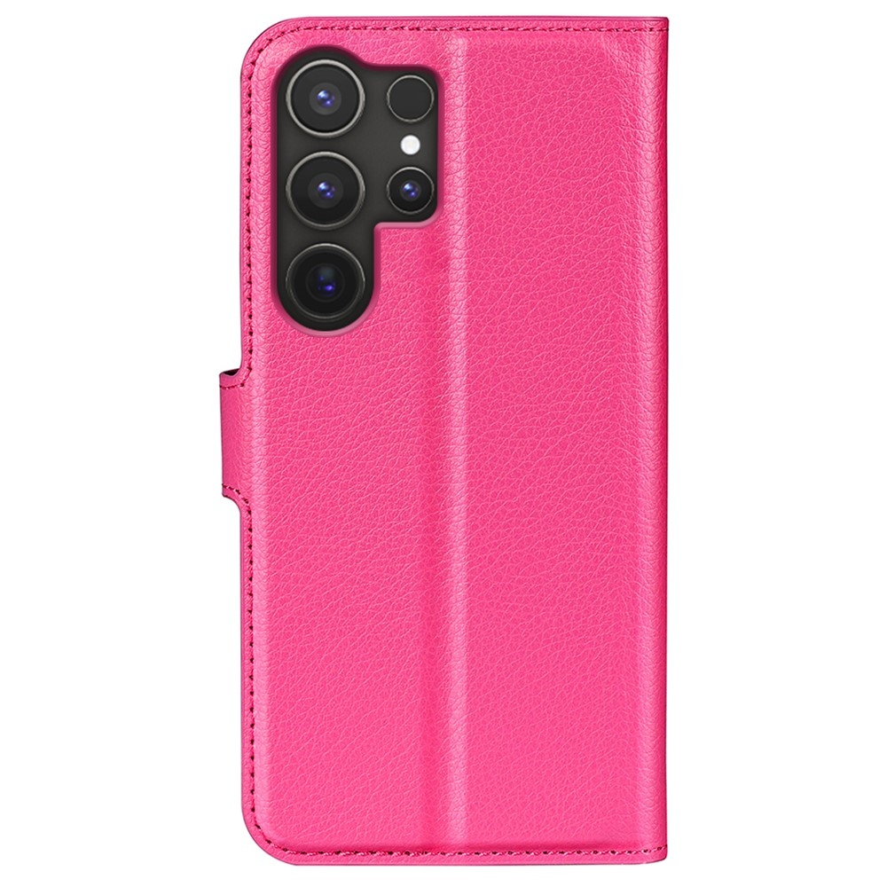 Litchi könyv tok Samsung Galaxy S25 Ultra készülékhez - rózsaszínű