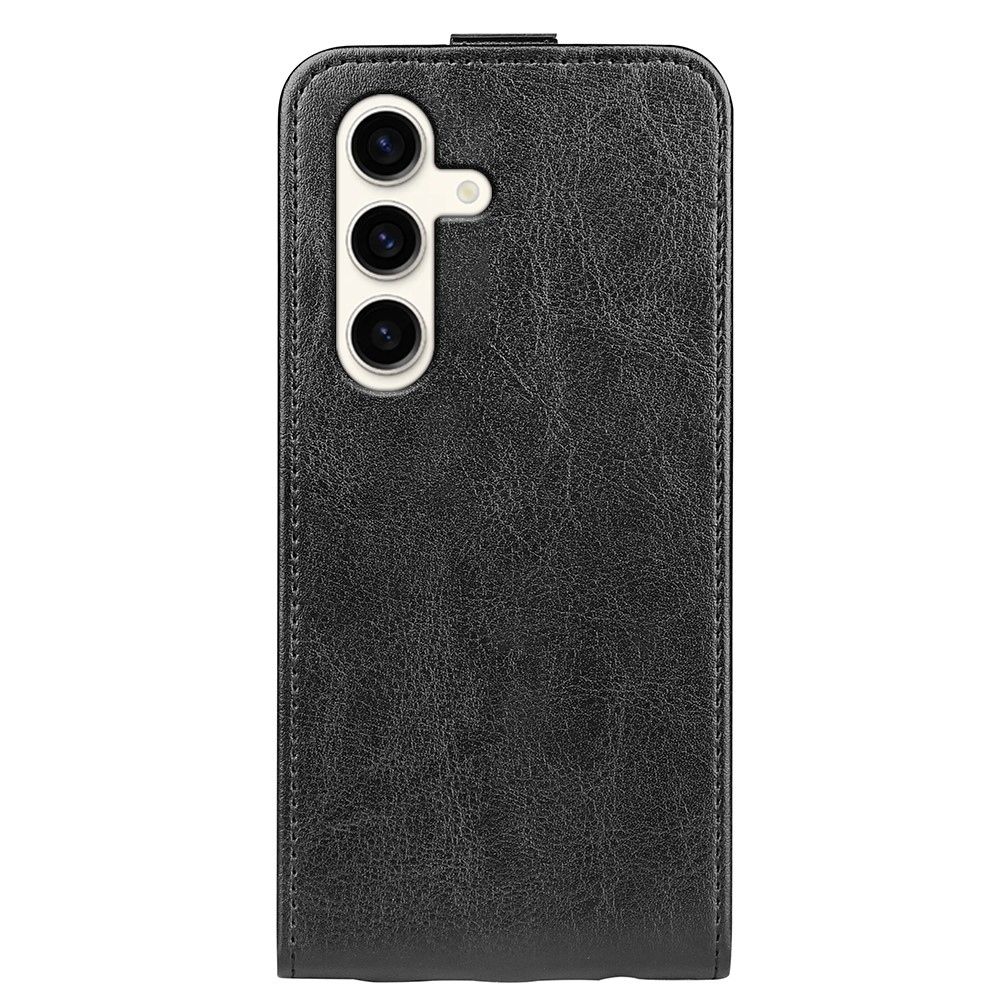 Függőleges flip tok Samsung Galaxy S24+ készülékhez - fekete