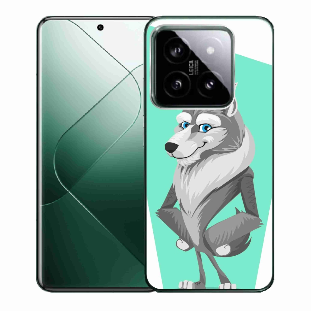 Gél borító mmCase a Xiaomi 14 - rajzfilm farkashoz