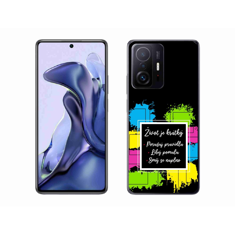 Gél borítás mmCase a Xiaomi 11T-hez - idézem 5 fekete háttérrel