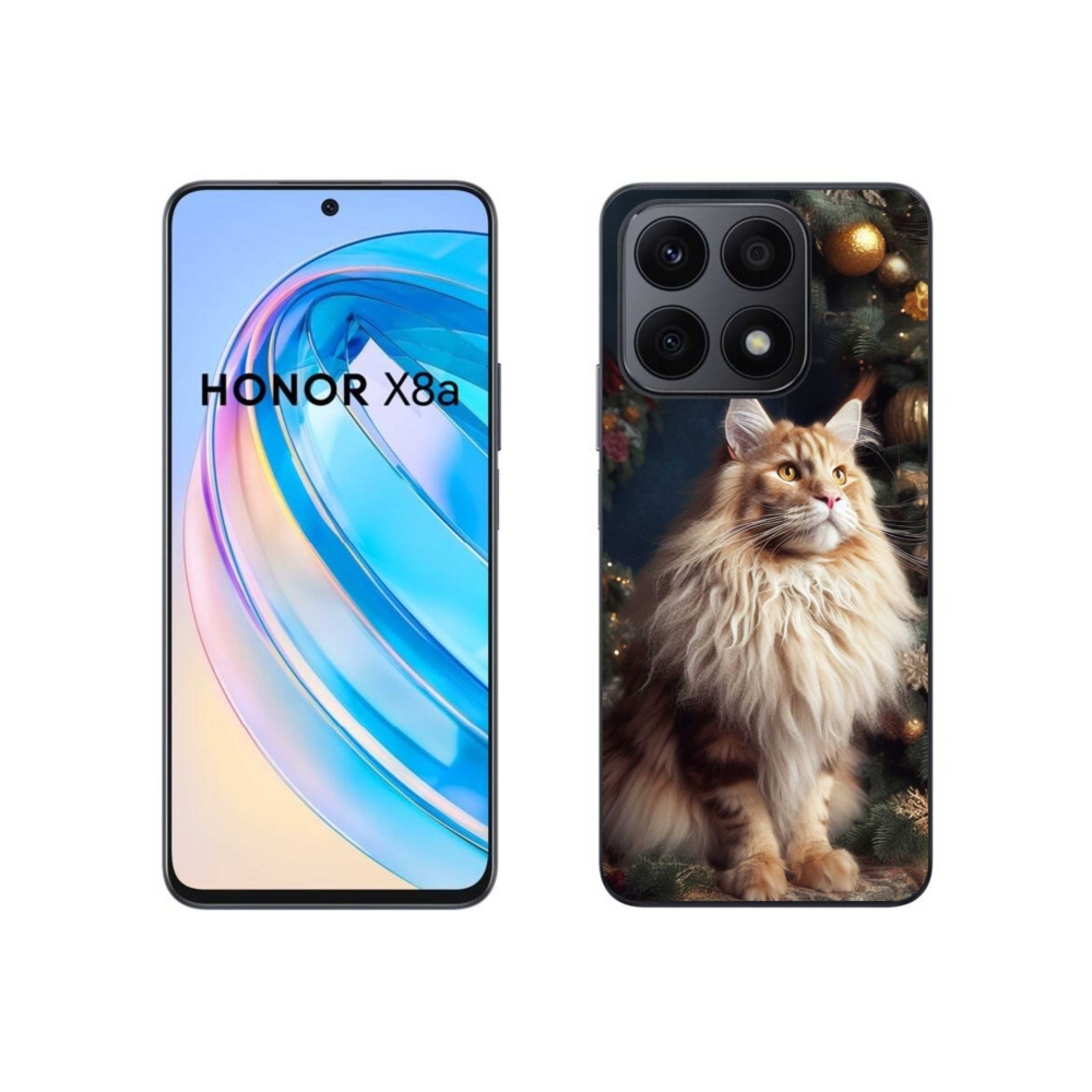 Zselés borítás mmCase a Honor X8a számára - macska a fánál