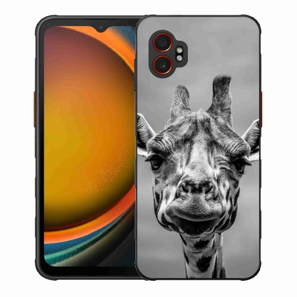 Zselés borítás mmCase Samsung Galaxy Xcover 7 Pro készülékhez - fekete-fehér zsiráf