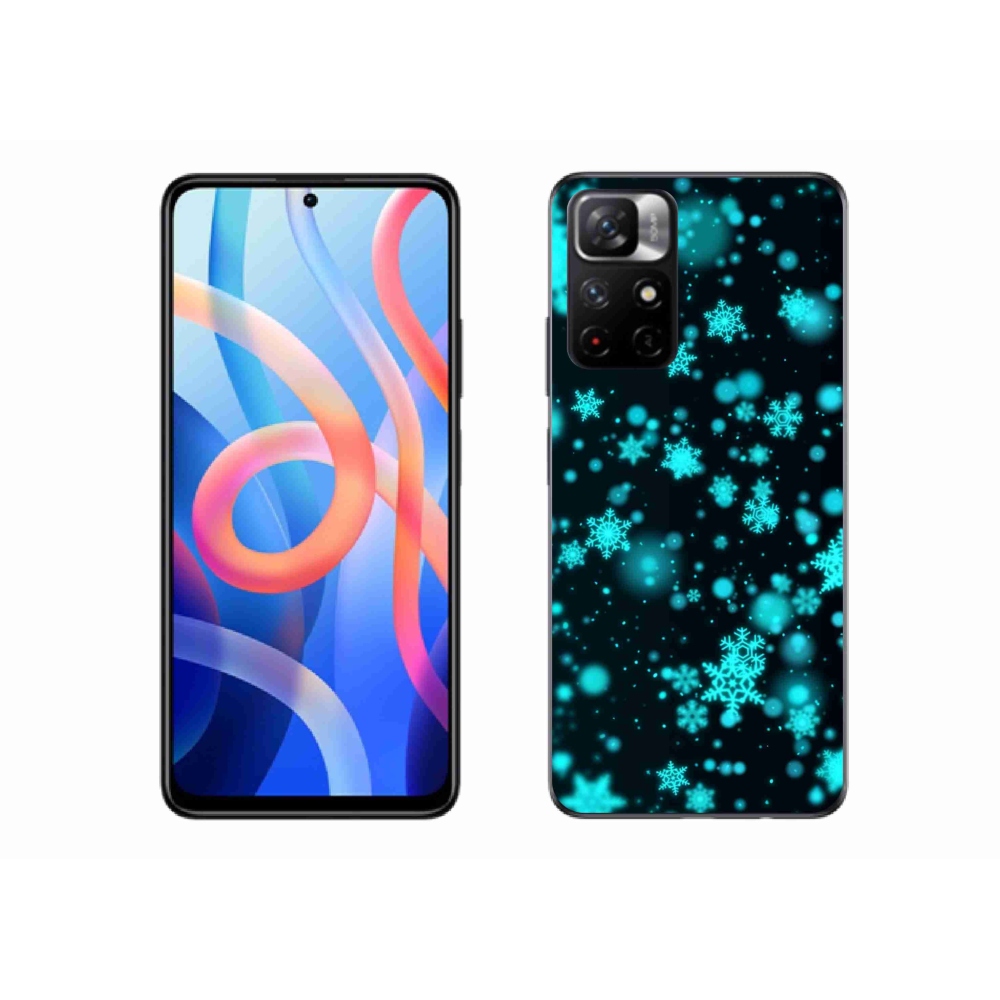 Gél borító mmCase a Xiaomi Redmi Note 11S 5G-hez - hópelyhek 1