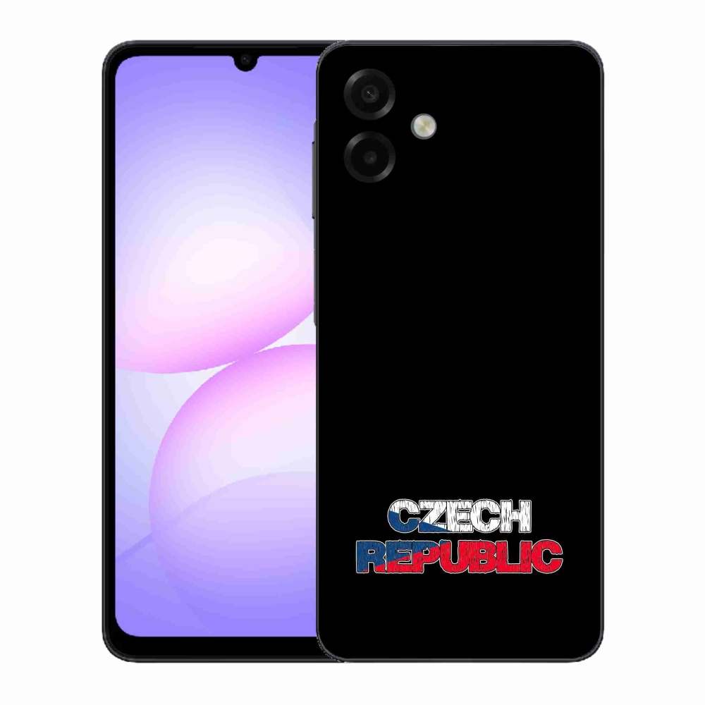 Gél borítás mmCase Samsung Galaxy A07 4G - Csehország fekete háttérrel