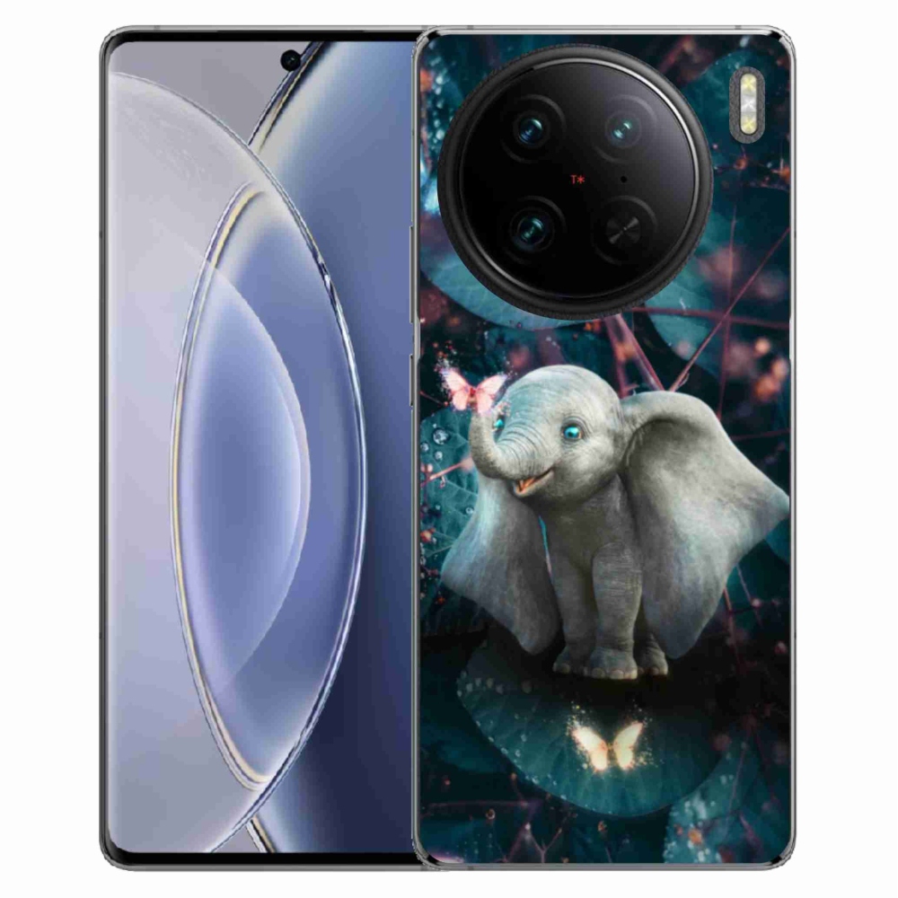 Gél borítás mmCase a Vivo X90 Pro készülékhez - aranyos elefánt