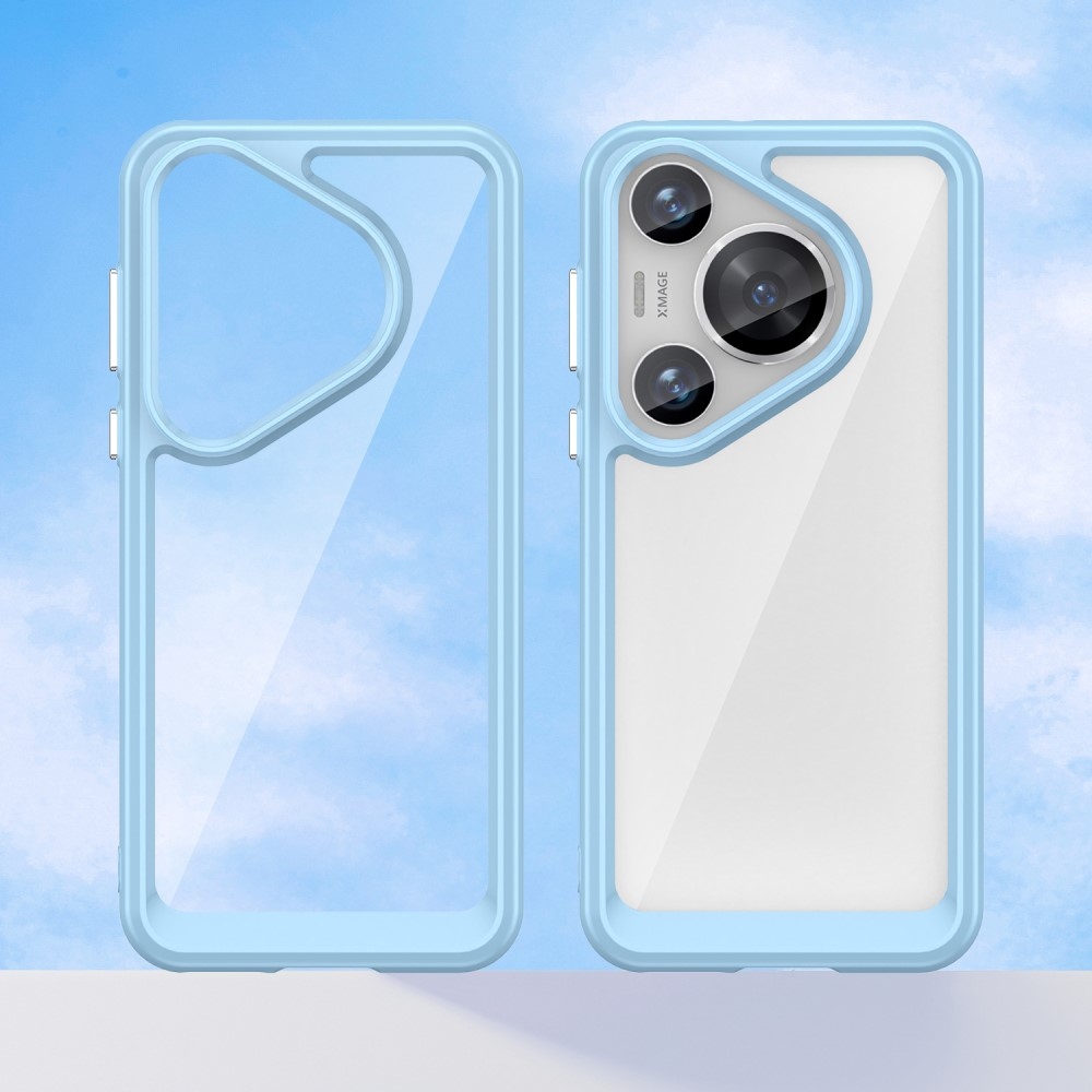 Gél tok fix hátlappal Huawei Pura 70 Pro készülékhez - kék