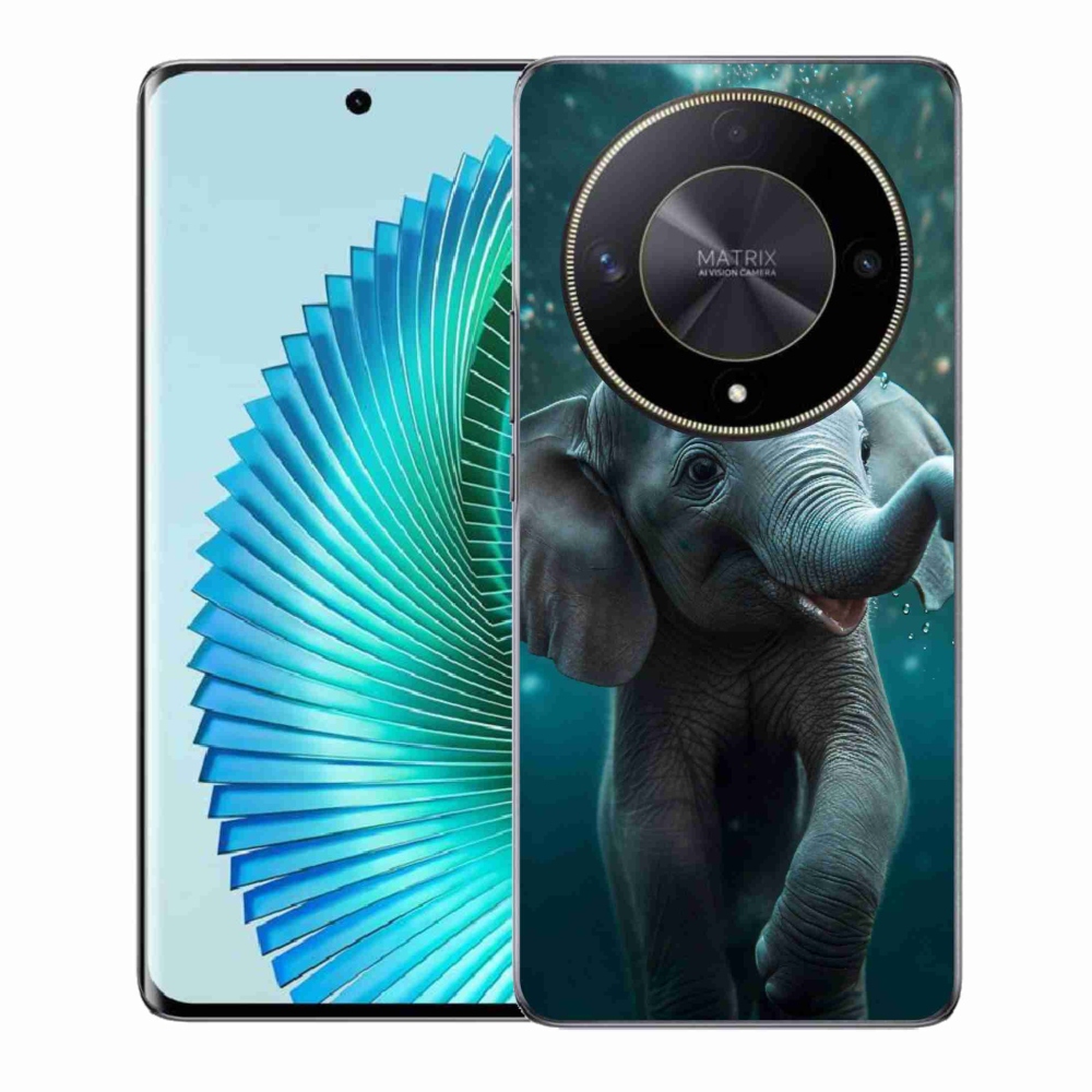Gél borítás mmCase a Honor Magic 6 Lite 5G számára - elefánt a víz alatt