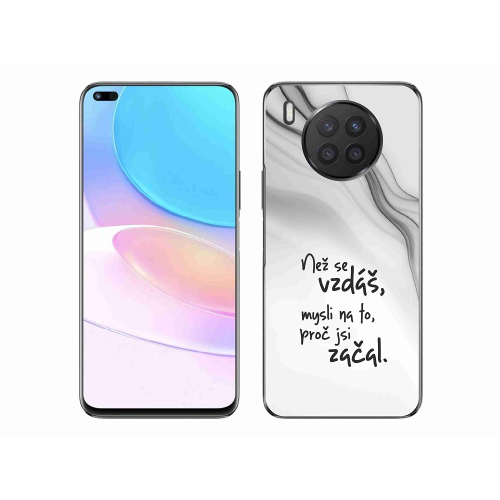 Gél borítás mmCase a Huawei Nova 8i - idézet 2 fehér háttérrel