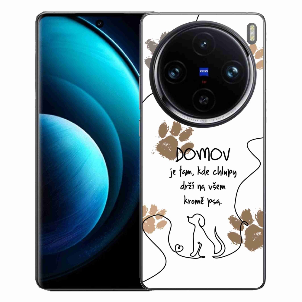 Gél borító mmCase a Vivo X100 Pro 5G készülékhez - kutya motívum fehér háttérrel