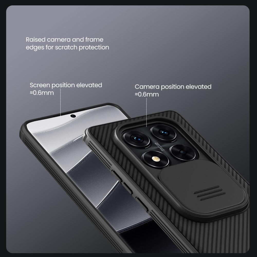 NLK zselés tok kameravédelemmel a Xiaomi Redmi Note 14 Pro 5G/Poco X7 5G számára - fekete színű