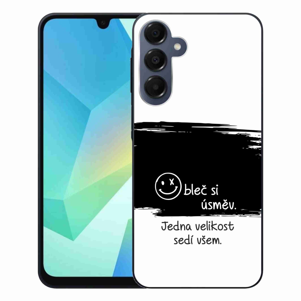 Gél borító mmCase Samsung Galaxy A16 4G/5G - vicces szöveg 8 fekete és fehér háttérrel