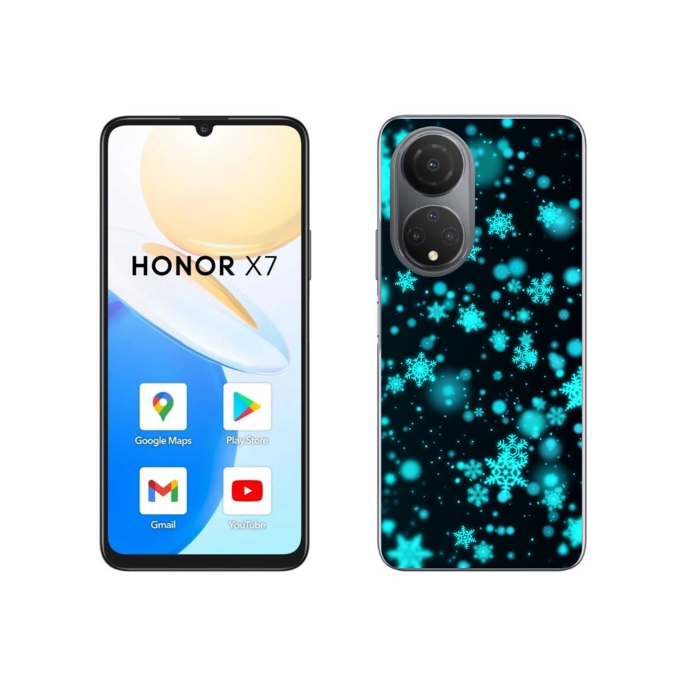 Zselés borítás mmCase a Honor X7 készülékhez - hópelyhek 1