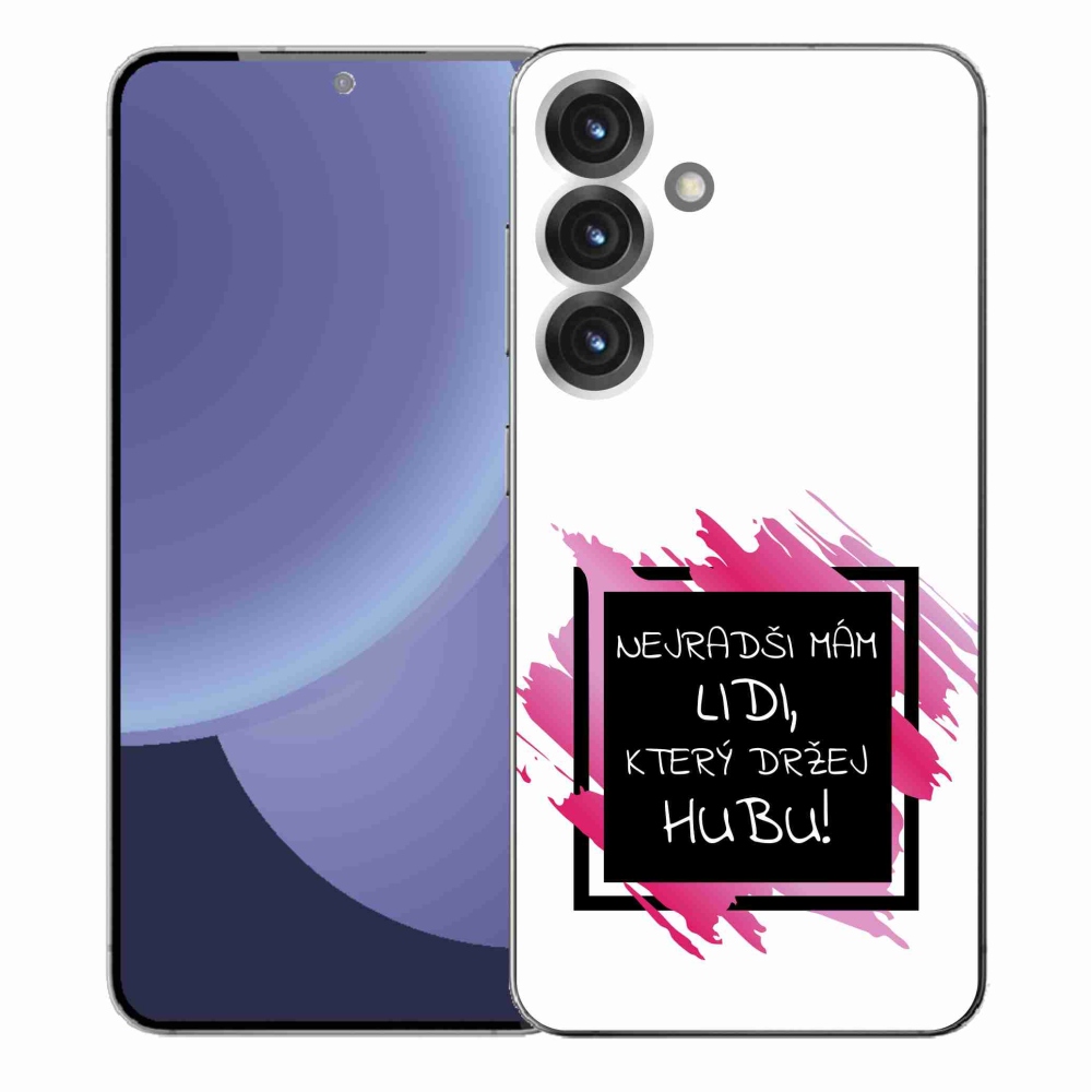 Gél borító mmCase Samsung Galaxy S25+ készülékhez - vicces szöveg 7 fekete-fehér háttérrel