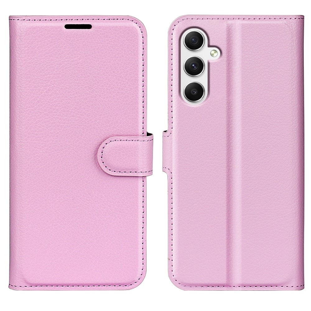 Litchi könyv tok Samsung Galaxy A35 5G - rózsaszínű