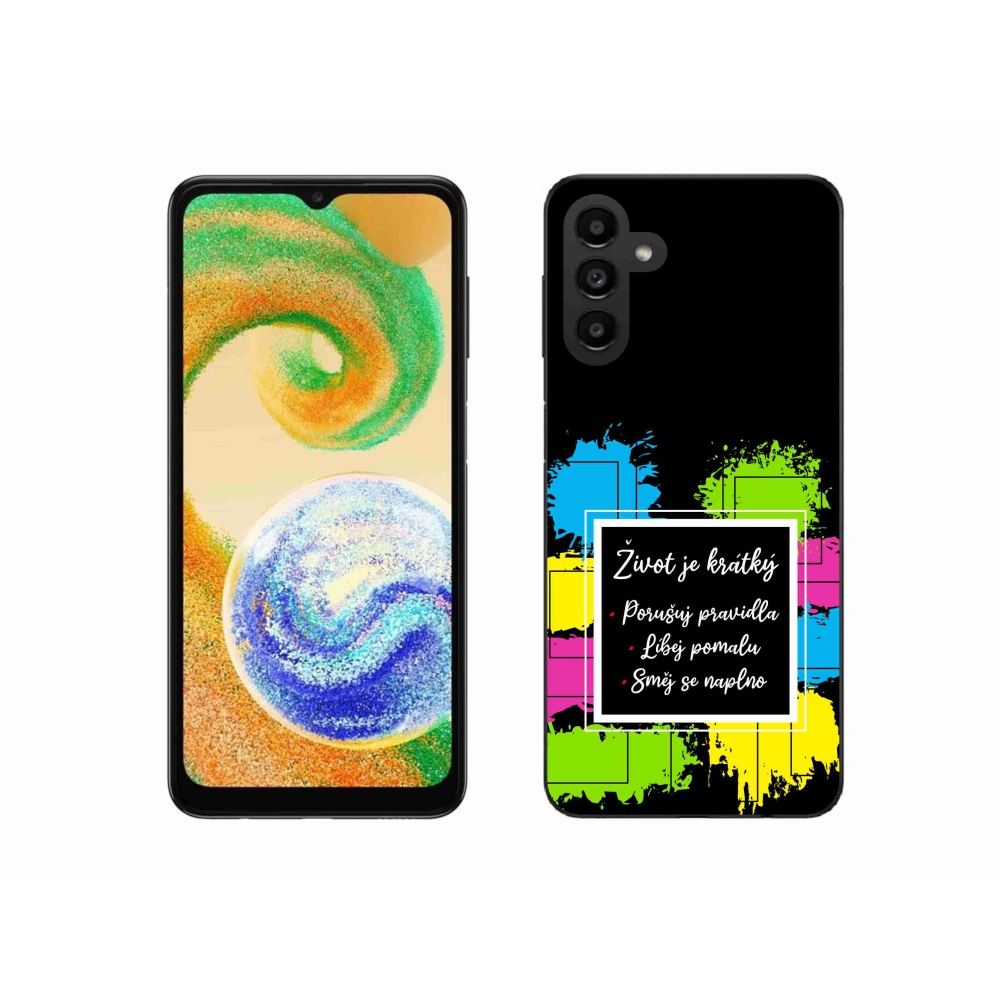 Gél borítás mmCase Samsung Galaxy A04s (164.7x76.7x9.1mm) - idézem 5 fekete háttérrel