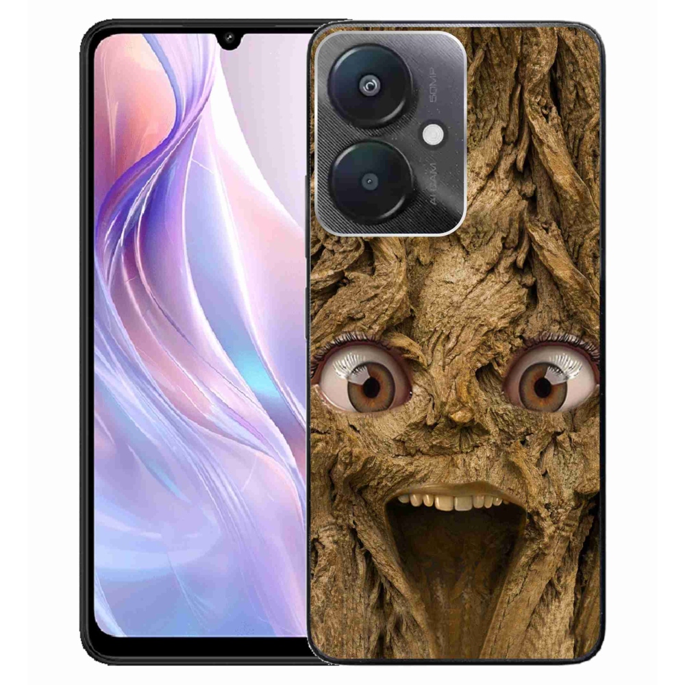 Gél borító mmCase a Xiaomi Redmi 13C 5G számára - vidám fa szemekkel