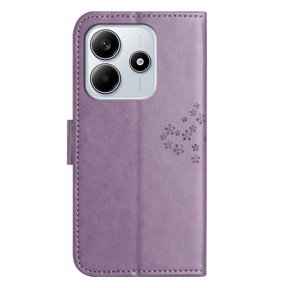 Fa könyv tok a Xiaomi Redmi Note 14 5G-hez - világos lila