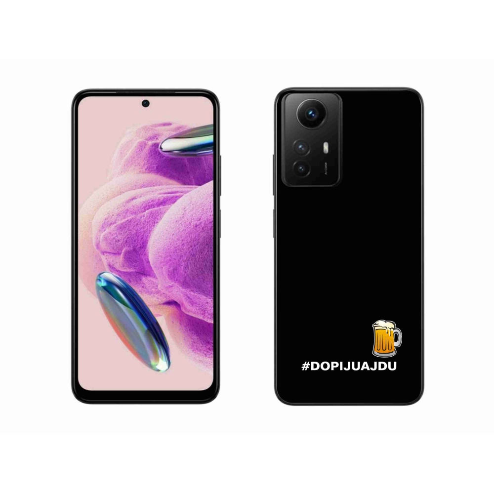 Gél borító mmCase a Xiaomi Redmi Note 12S-hez - sör motívum 1 fekete háttérrel