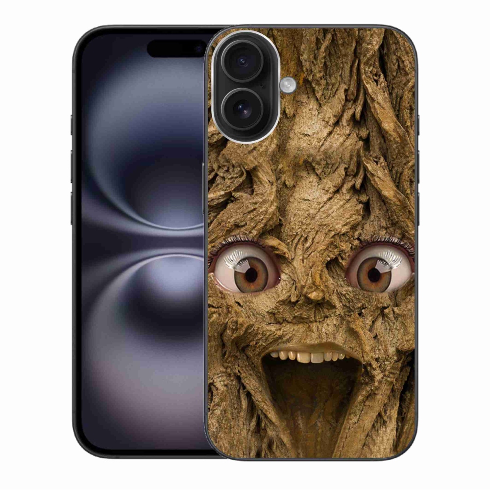 Gél borítás mmCase iPhone 16 Plus készülékhez - boldog fa szemekkel