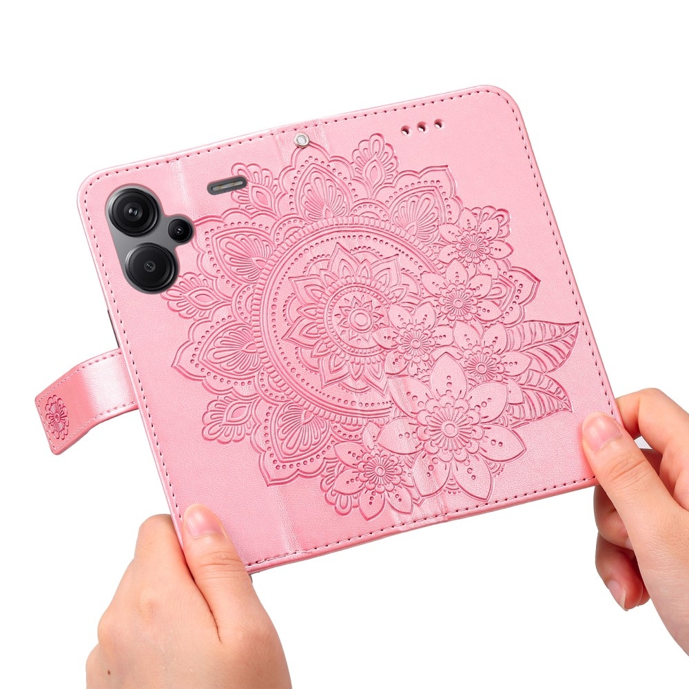 Mandala könyv tok Xiaomi Redmi Note 13 Pro+ 5G - rózsaszínű