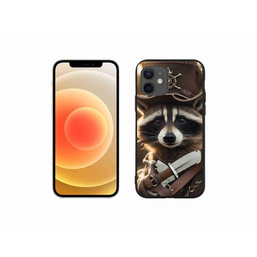 Zselés borítás mmCase iPhone 12 mini készülékhez - mosómedve egyenruhában