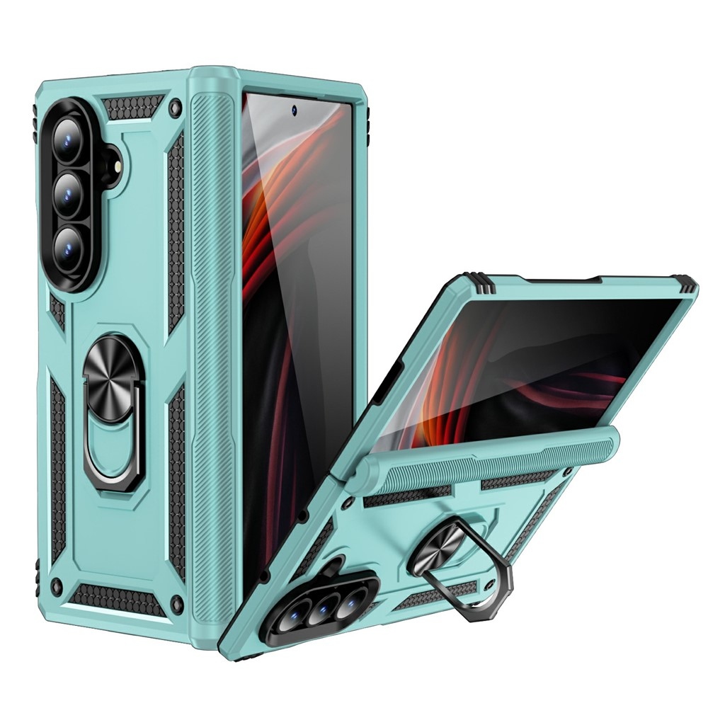 Gyűrűálló borítás Samsung Galaxy Z Fold7 5G készülékhez - kék-zöld