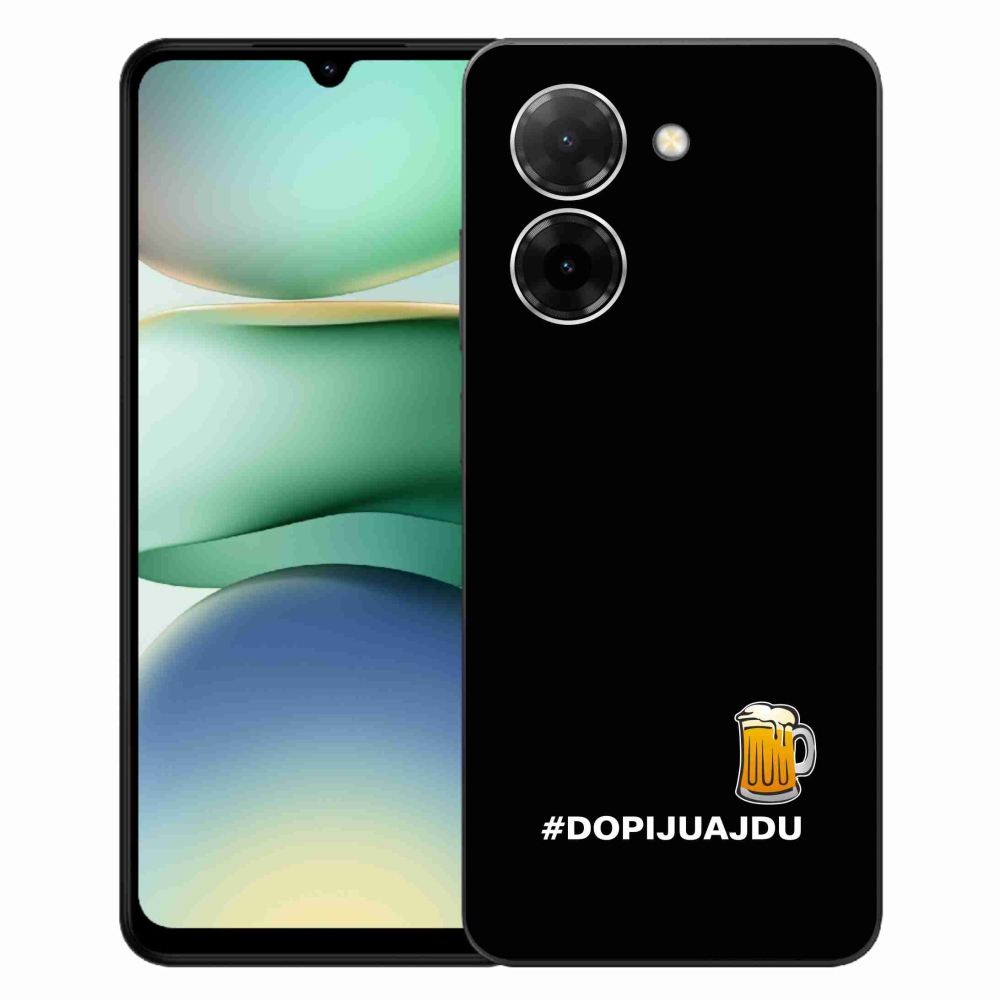 Gél borító mmCase a Xiaomi Redmi A5 (173.45x79.35x8.45mm) - sör motívum 1 fekete háttérrel