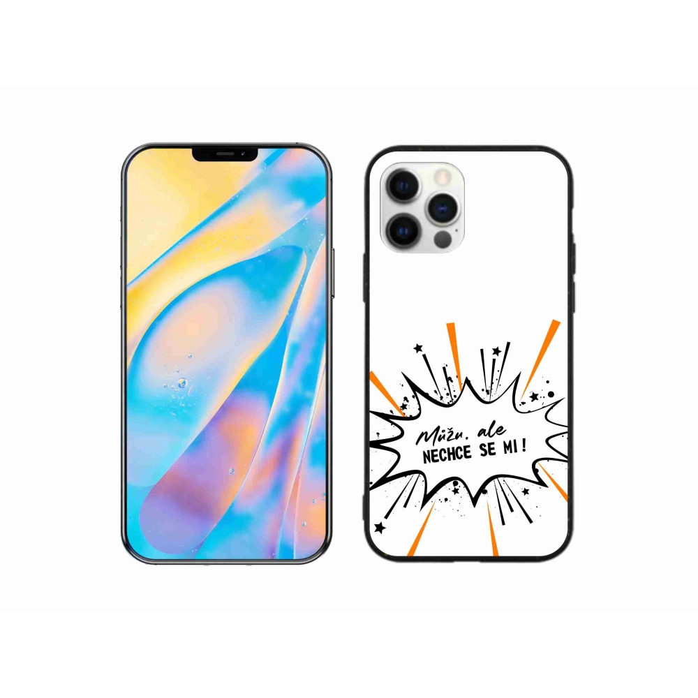 Gél borítás mmCase iPhone 12 készülékhez - vicces szöveg 11 fehér háttér