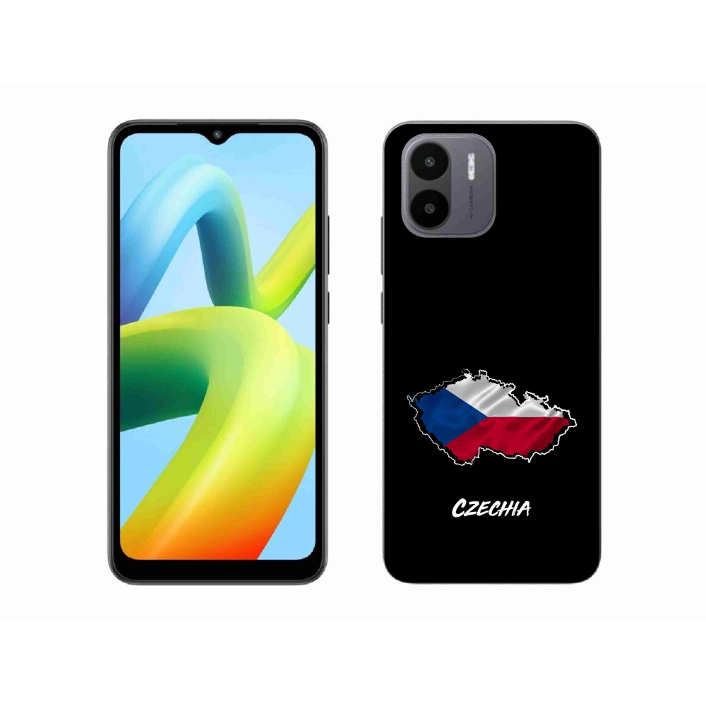 Gél borítás mmCase a Xiaomi Redmi A1 - Csehország fekete háttérrel