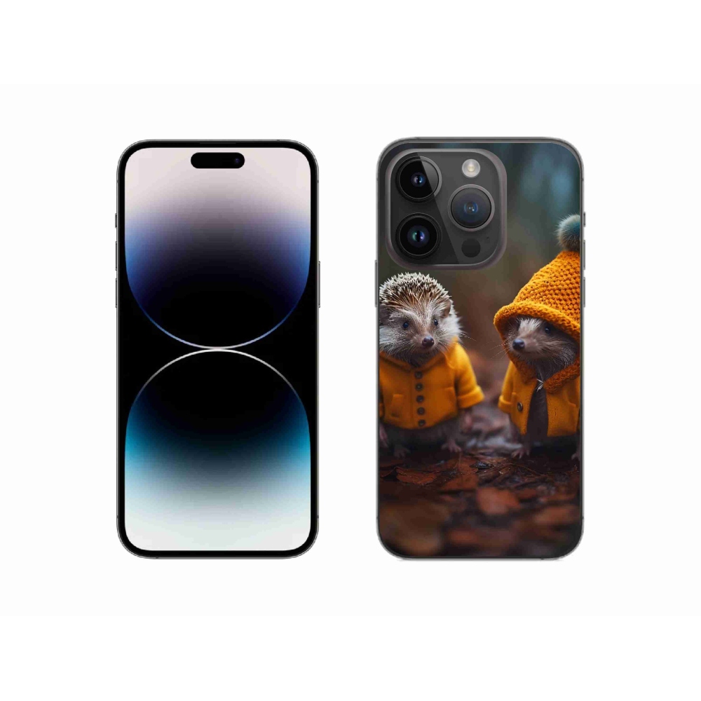 Zselés borítás mmCase iPhone 14 Pro készülékhez - sündisznók