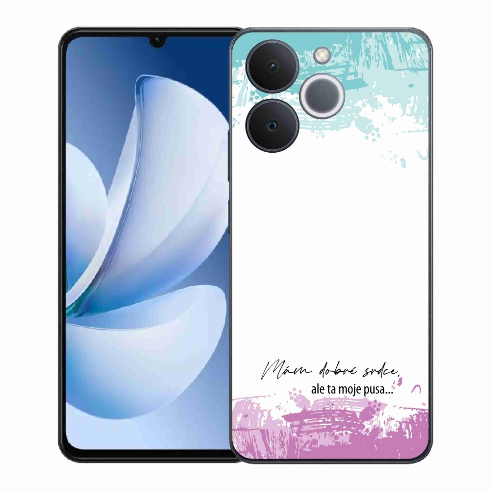 Gél borító mmCase a Realme Note 70T készülékhez - vicces szöveg 3 fehér háttérrel