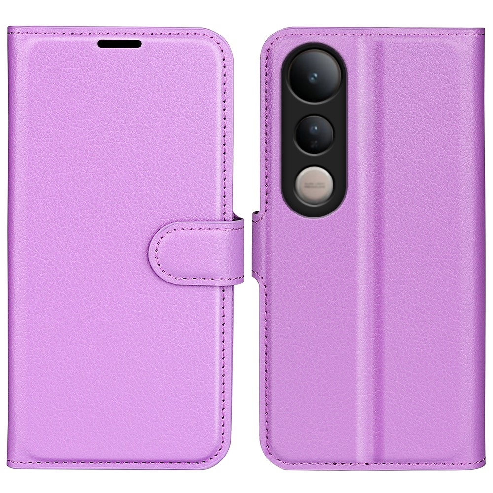 Litchi könyv tok a Vivo V50 Lite 4G/5G-hez - lila