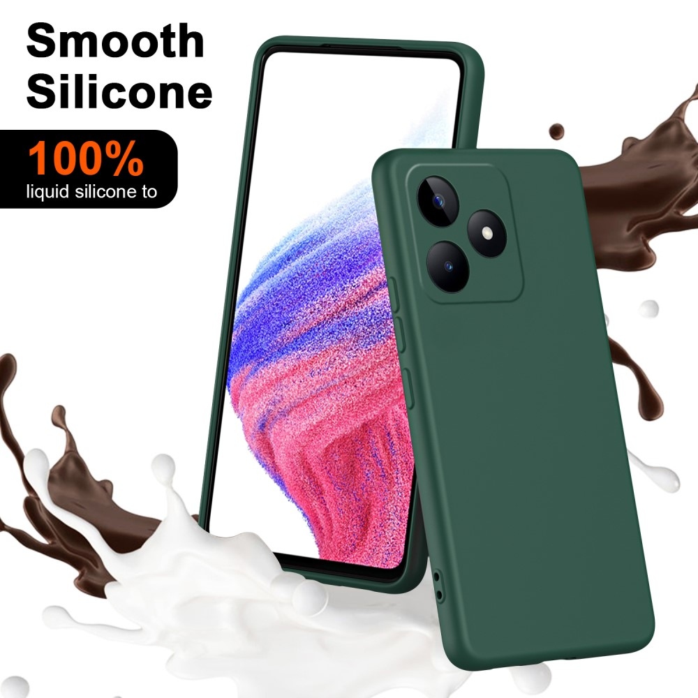 Matt gél mobil tok Realme C51/C53 - zöld