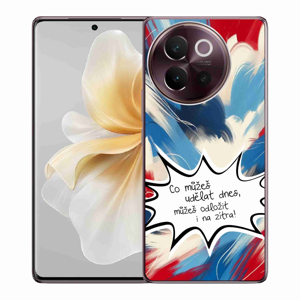 Gél borító mmCase a Vivo V40 Lite 5G készülékhez - vicces szöveg 9 fehér háttér