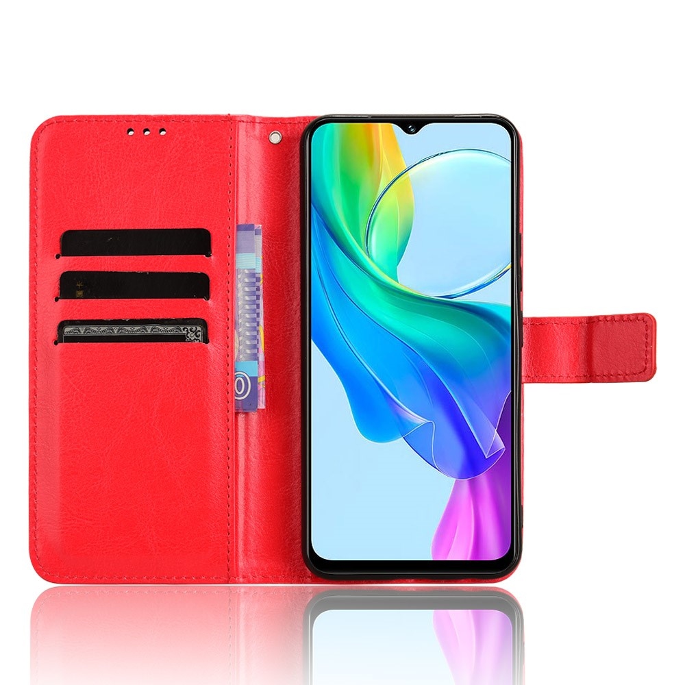 Őrült könyvtáska a Vivo Y28s 5G-hez - piros