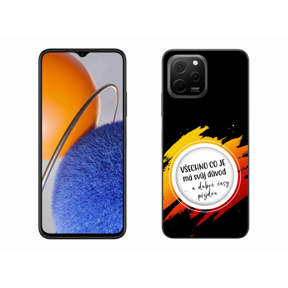 Gél borítás mmCase a Huawei Nova Y61-en - idézet 3 fekete háttér
