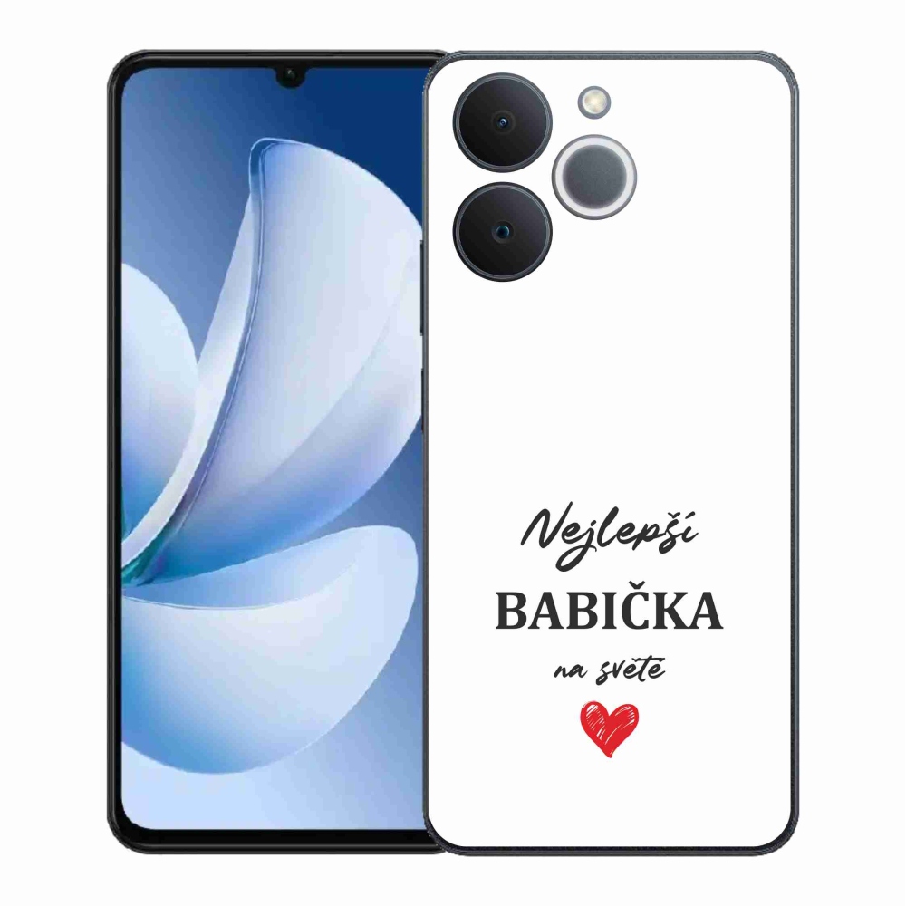 Gél borítás mmCase a Realme Note 70T-hez - Best Grandma 1 fehér háttér