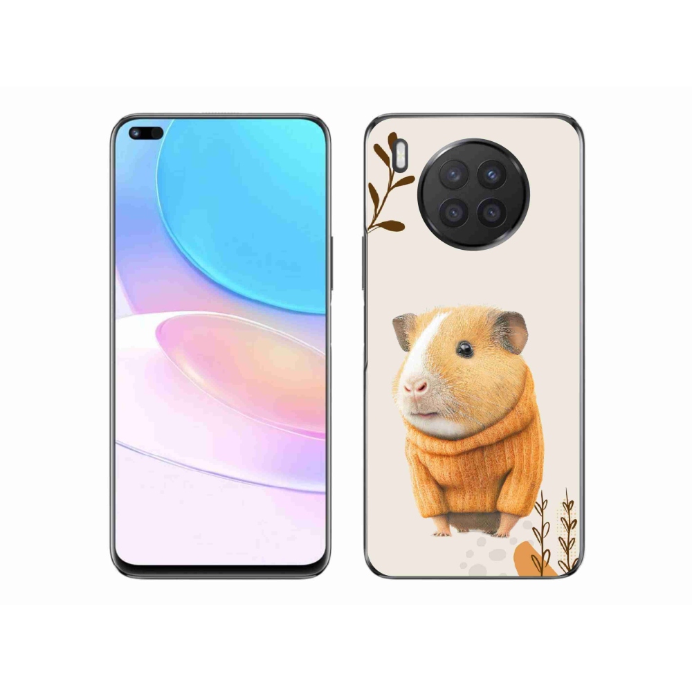 Gél borítás mmCase a Huawei Nova 8i számára - tengerimalac pulóverben