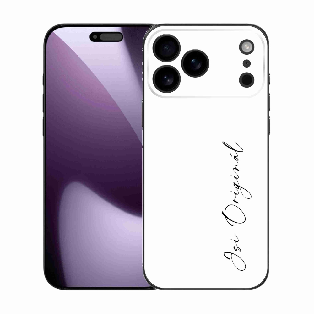 Gél borító mmCase iPhone 17 Pro Max készülékhez - te vagy az eredeti fehér háttér