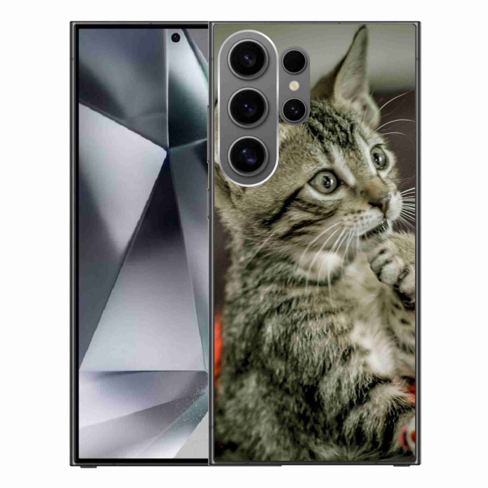 Gél borítás mmCase Samsung Galaxy S24 Ultra készülékhez - aranyos macska