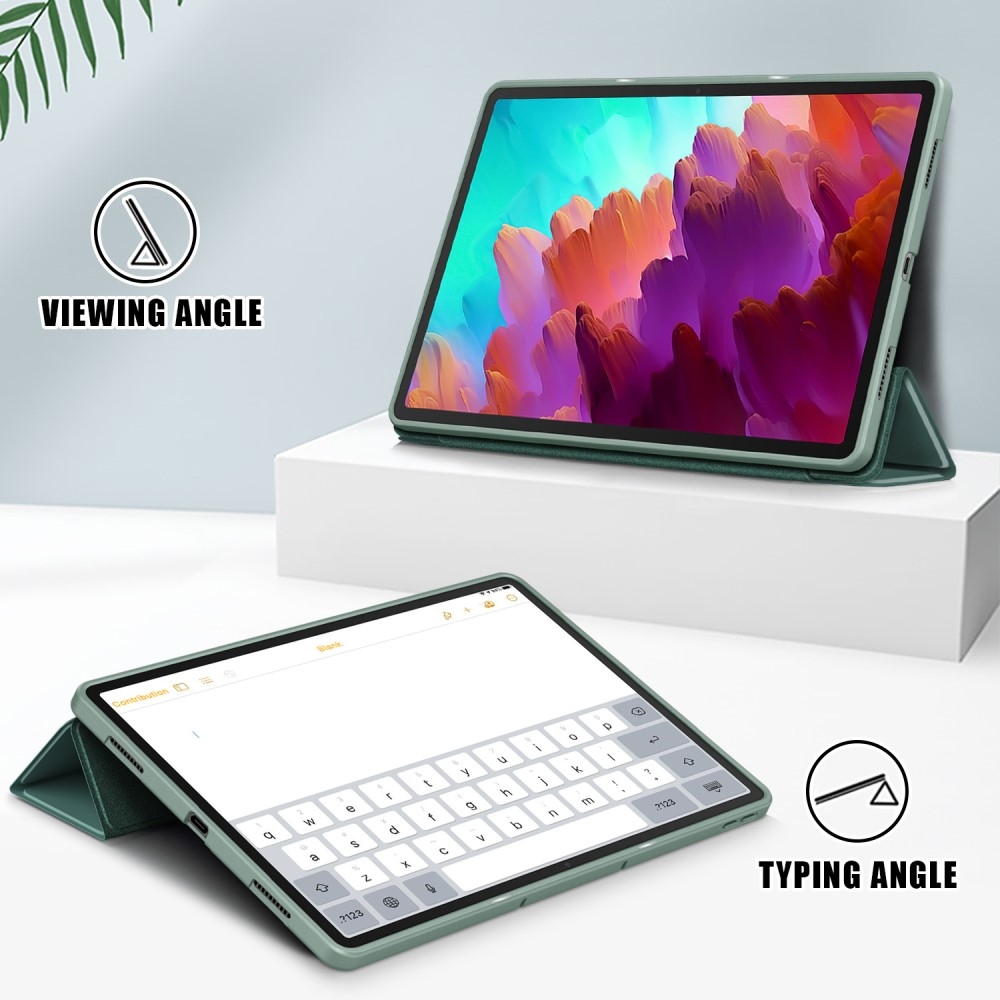 Ügyes záró tok Lenovo Tab P12 táblagéphez - zöld