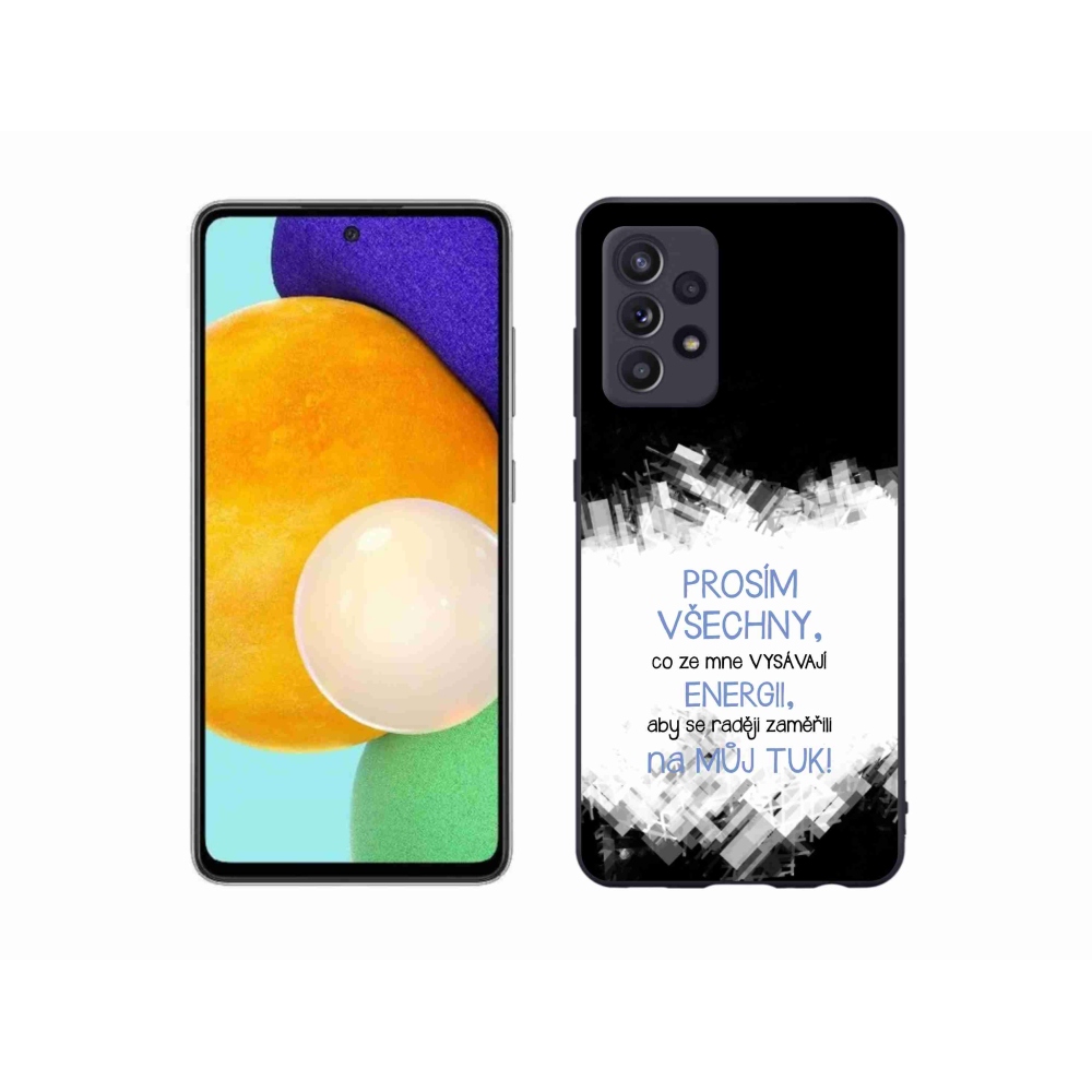 Gél borító mmCase Samsung Galaxy A52s 5G - vicces szöveg 1 kék
