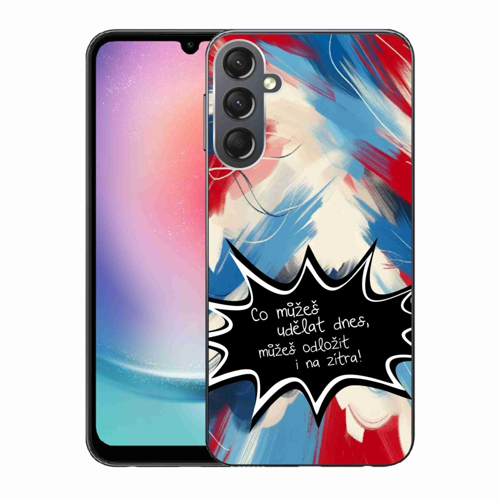 Gél borítás mmCase Samsung Galaxy A24 készülékhez - vicces szöveg 9 fekete háttér