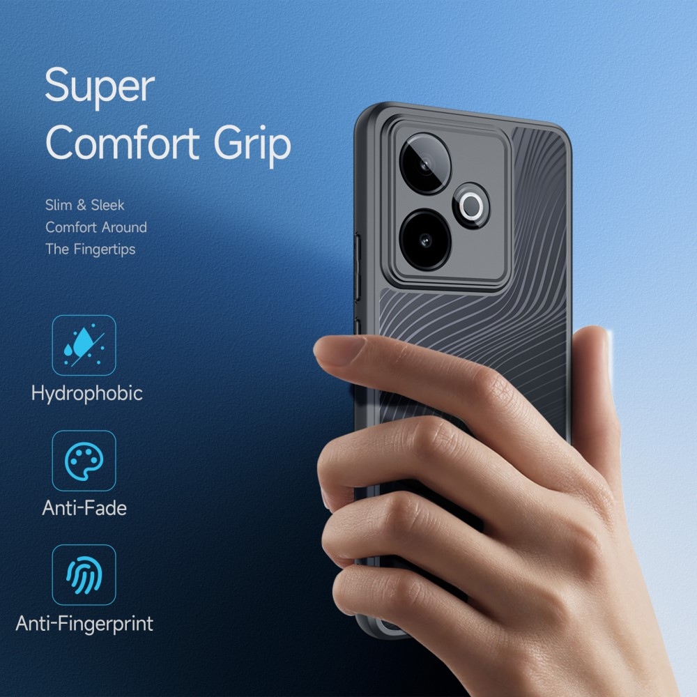 DUX Aimo zselés tok fix hátlappal a Realme GT 7 5G/GT 7T 5G készülékhez - fekete