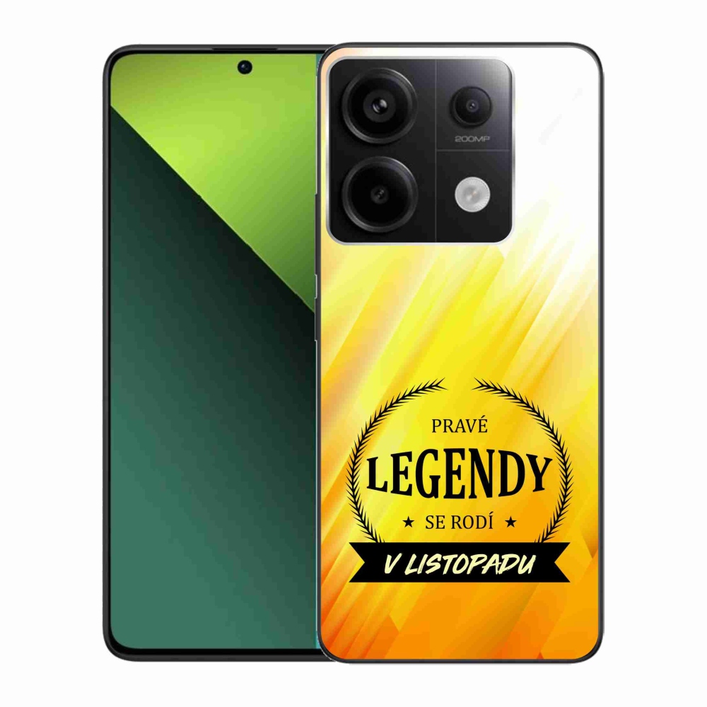 Zselés borítás mmCase a Xiaomi Redmi Note 13 Pro 5G/Poco X6 5G - Legendák novemberi sárga háttérrel