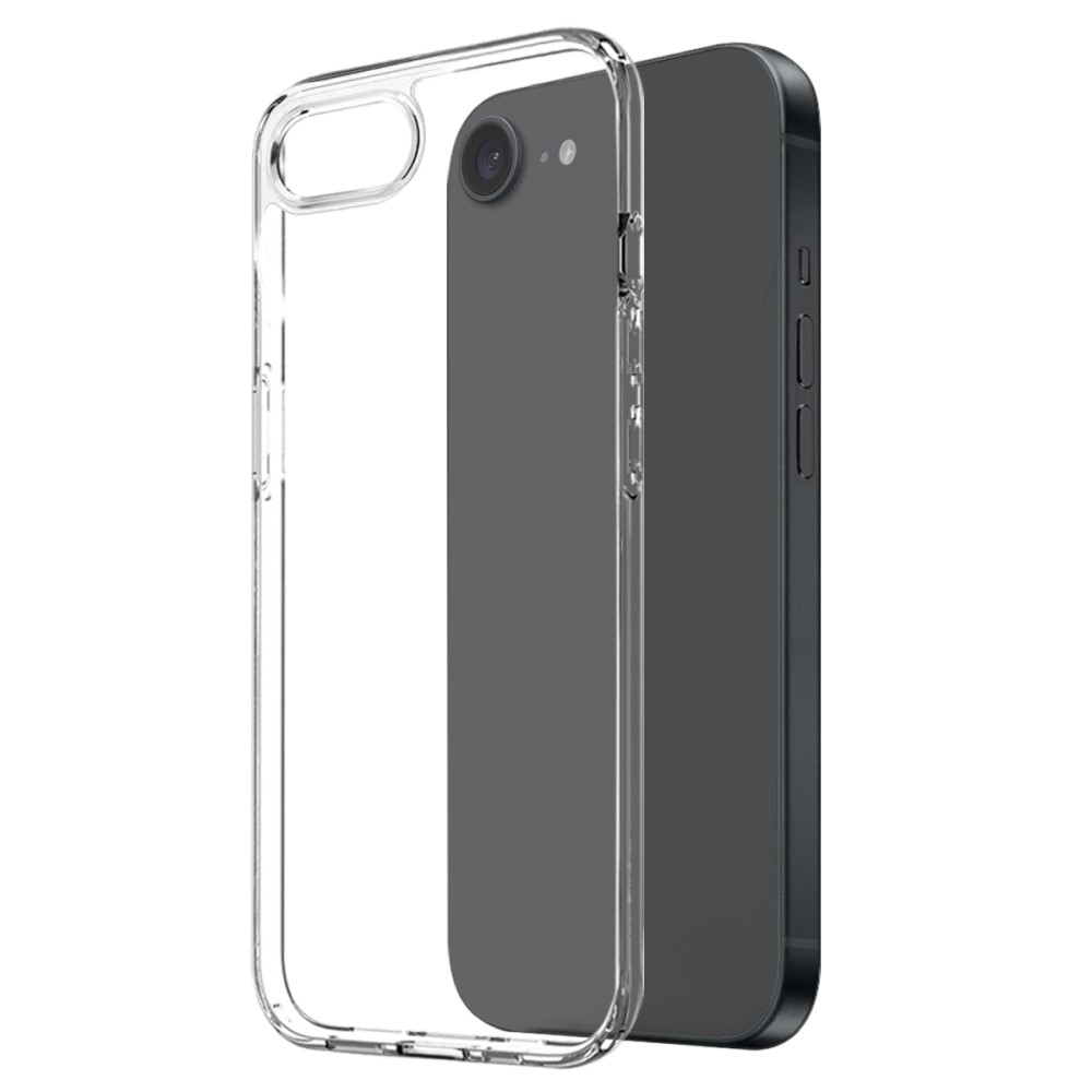NORTHJO átlátszó zselés tok + edzett üveg iPhone 16e készülékhez - átlátszó